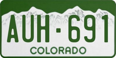 CO license plate AUH691
