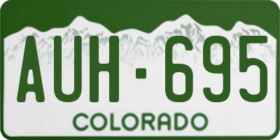 CO license plate AUH695