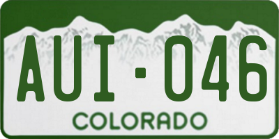 CO license plate AUI046