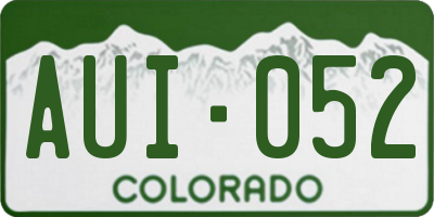 CO license plate AUI052