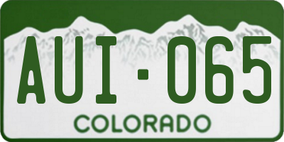 CO license plate AUI065