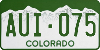 CO license plate AUI075
