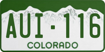 CO license plate AUI116