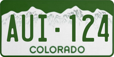 CO license plate AUI124