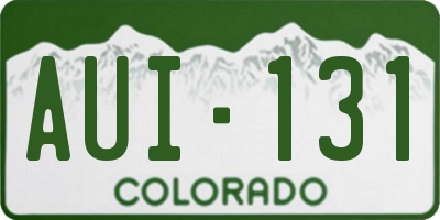 CO license plate AUI131