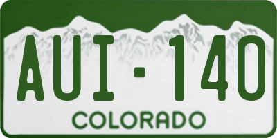 CO license plate AUI140