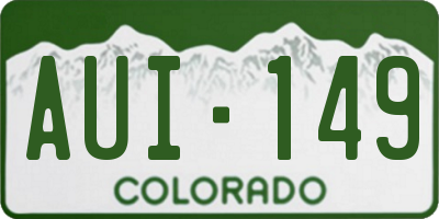 CO license plate AUI149