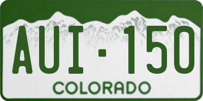 CO license plate AUI150