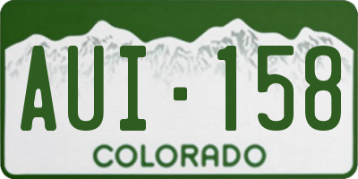 CO license plate AUI158