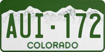 CO license plate AUI172