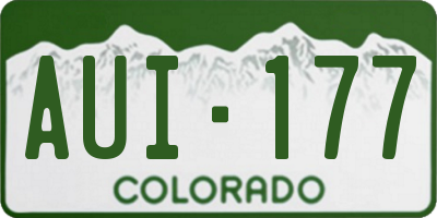 CO license plate AUI177