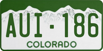 CO license plate AUI186