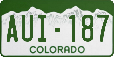 CO license plate AUI187