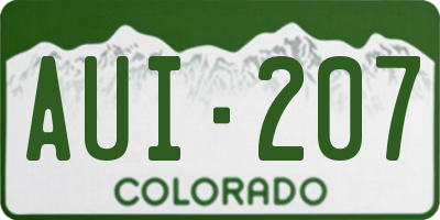 CO license plate AUI207
