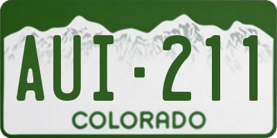 CO license plate AUI211