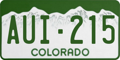 CO license plate AUI215
