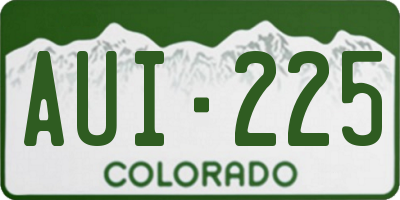 CO license plate AUI225
