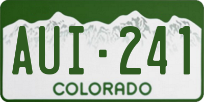 CO license plate AUI241