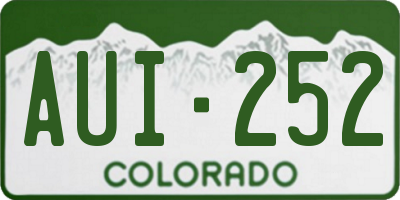 CO license plate AUI252