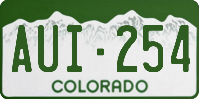 CO license plate AUI254