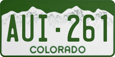 CO license plate AUI261