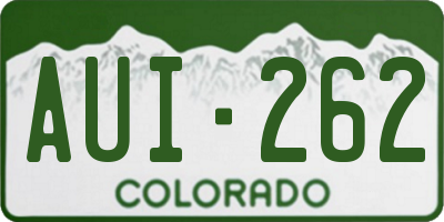CO license plate AUI262