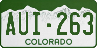 CO license plate AUI263