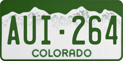 CO license plate AUI264