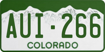 CO license plate AUI266