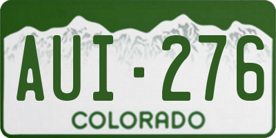 CO license plate AUI276