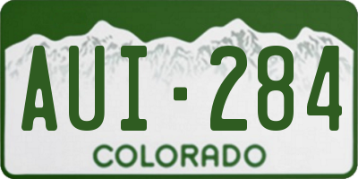 CO license plate AUI284