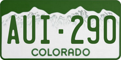 CO license plate AUI290