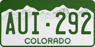 CO license plate AUI292