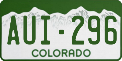 CO license plate AUI296