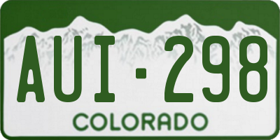 CO license plate AUI298