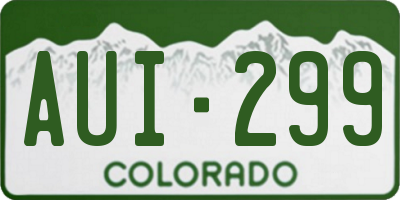 CO license plate AUI299