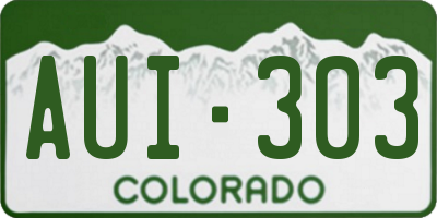 CO license plate AUI303