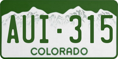 CO license plate AUI315