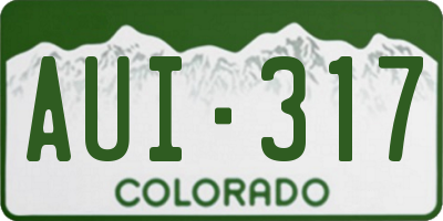 CO license plate AUI317