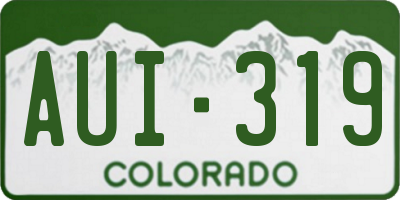 CO license plate AUI319