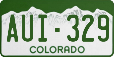CO license plate AUI329