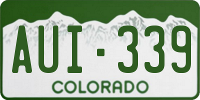 CO license plate AUI339