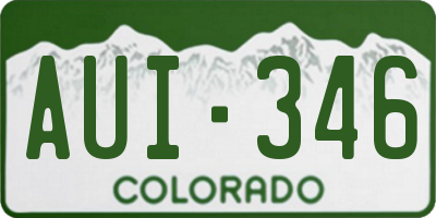 CO license plate AUI346