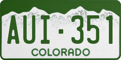 CO license plate AUI351