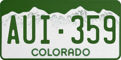 CO license plate AUI359