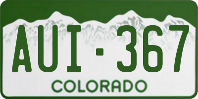 CO license plate AUI367