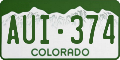 CO license plate AUI374