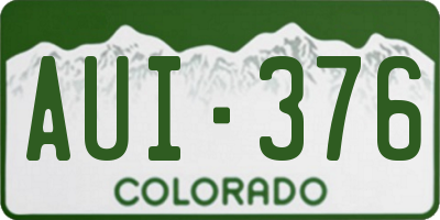 CO license plate AUI376