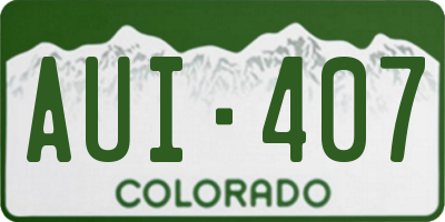 CO license plate AUI407