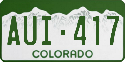 CO license plate AUI417